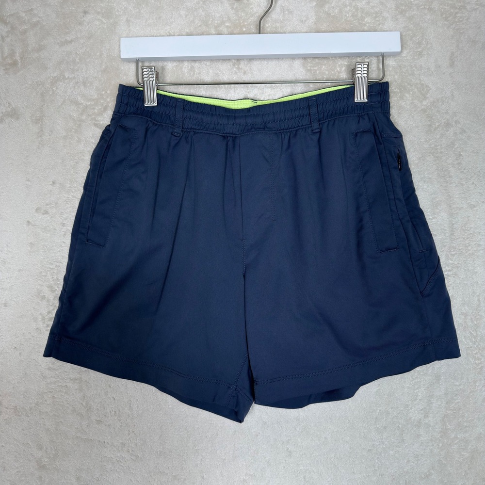 Birddogs Mens Navy Blue Lined Athletic Gym Shorts Size Medium 5 Inch Inseam
